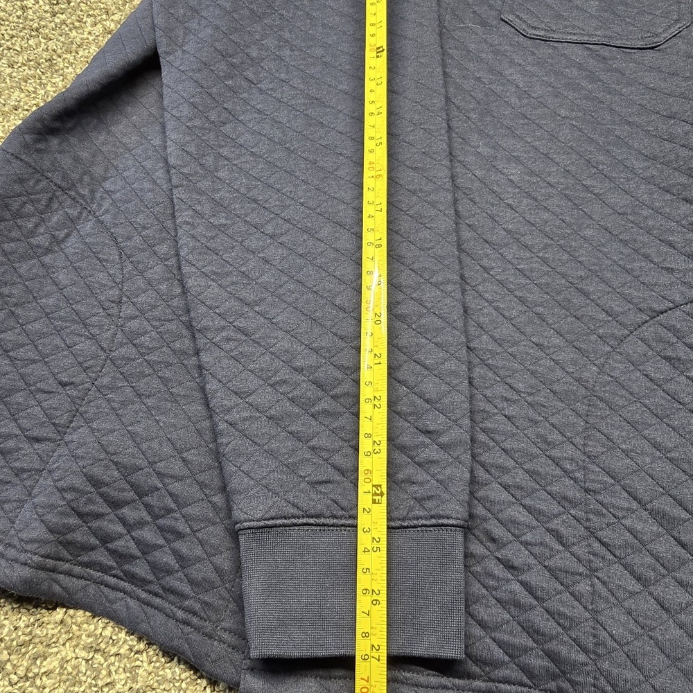 L.L.Bean Quilted Snap Overshirt Mens XL Reg Classic Navy Sweatshirt Shacket NWT - Picture 4 of 6